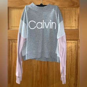 Calvin Klein long sleeve belly Sweatshirt Size XL MINT